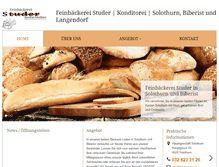 Tablet Screenshot of feinbaeckerei-studer.ch